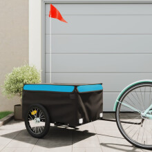 Berkfield Bike Trailer Black and Blue 45 kg Iron