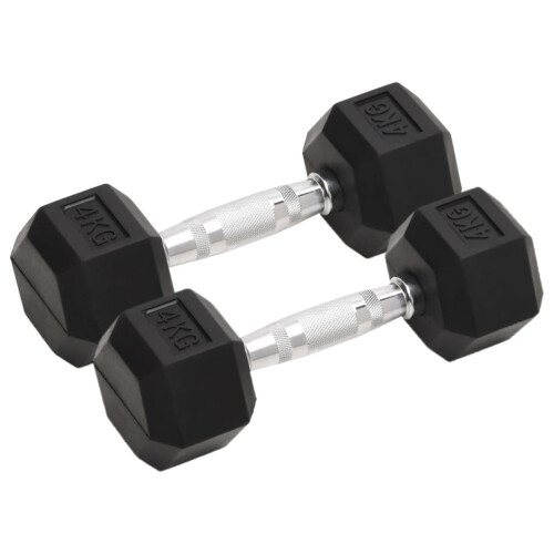 Berkfield Dumbbells 2 pcs 8 kg Total Cast Iron