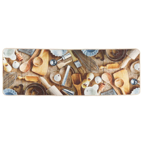Berkfield Kitchen Rug Multicolour 60x180 cm Washable 1