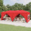 Berkfield Folding Party Tent with Sidewalls Red 3x6 m 1