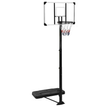 Berkfield Basketball Stand Transparent 256-361 cm Polycarbonate