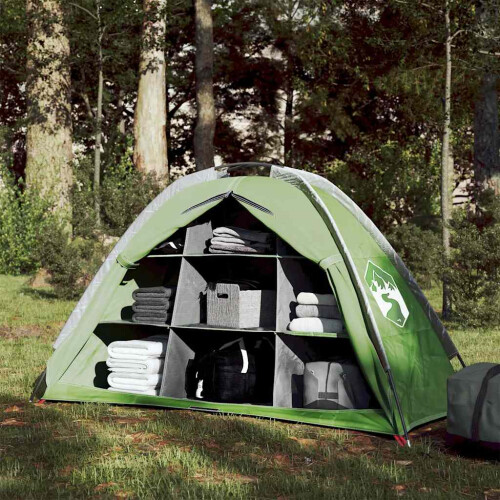 Berkfield Storage Tent 9 Compartments Green Waterproof