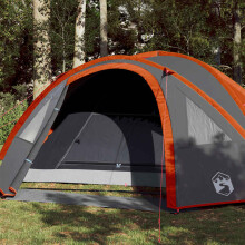 Berkfield Camping Tent Dome 4-Person Orange Waterproof
