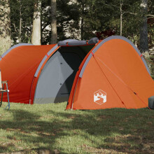 Berkfield Camping Tent Tunnel 4-Person Orange Waterproof