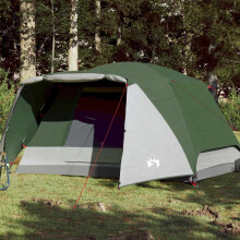 Berkfield Camping Tent with Porch 4-Person Green Waterproof