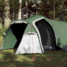 Berkfield Camping Tent Tunnel 3-Person Green Waterproof
