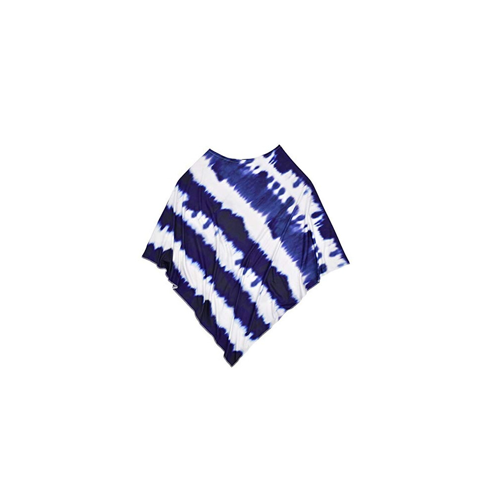 Tie‑Dyed Breathable Nursing Cover For Breastfeeding, Stroller And Crib Multi‑Use Wrap Blue