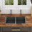 Berkfield Handmade Kitchen Sink Black Stainless Steel 3
