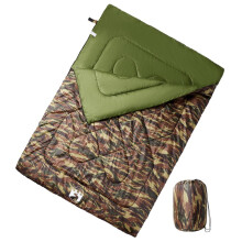 Berkfield Double Sleeping Bag with Pillows for Adults Camping 3-4 Seasons