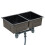 Berkfield Handmade Kitchen Sink Black Stainless Steel 4