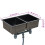 Berkfield Handmade Kitchen Sink Black Stainless Steel 8