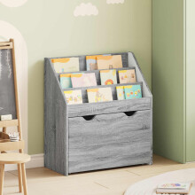 Berkfield Kids Bookshelf Grey Sonoma 60 x 29.5 x 69 cm Engineered Wood