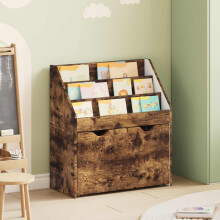 Berkfield Kids Bookshelf Smoked Oak 60 x 29.5 x 69 cm Engineered Wood