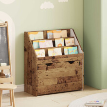 Berkfield Kids Bookshelf Old Wood 60 x 29.5 x 69 cm Engineered Wood
