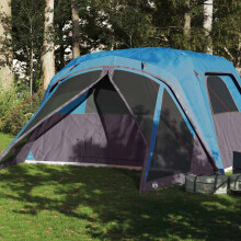 Berkfield Family Tent with Porch 6-Person Blue Waterproof
