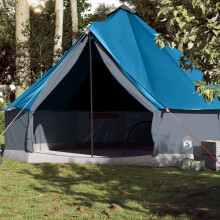 Berkfield Family Tent Tipi 10-Person Blue Waterproof