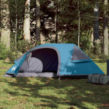 Berkfield Camping Tent Dome 1-Person Blue Waterproof