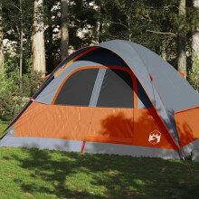 Berkfield Family Tent Dome 6-Person Orange Waterproof
