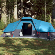 Berkfield Family Tent Dome 11-Person Blue Waterproof