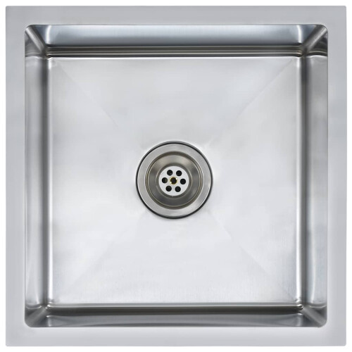 Berkfield Handmade Kitchen Sink Stainless Steel 1