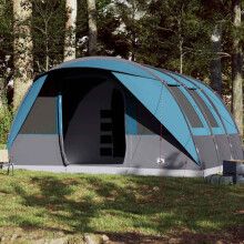 Berkfield Family Tent Tunnel 7-Person Blue Waterproof