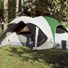 Berkfield Family Tent Cabin 6-Person Green Waterproof