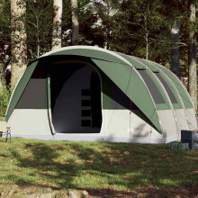 Berkfield Family Tent Tunnel 7-Person Green Waterproof