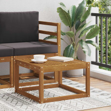 Berkfield Outdoor Table Solid Acacia Wood Natural 59 x 59 x 37 cm