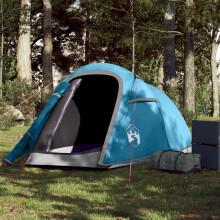 Berkfield Camping Tent Tunnel 2-Person Blue Waterproof
