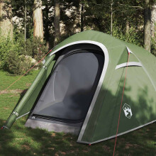 Berkfield Camping Tent Tunnel 3-Person Green Waterproof