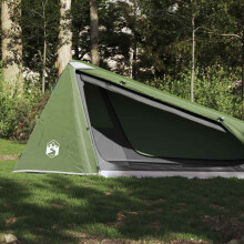 Berkfield Camping Tent Tunnel 1-Person Green Waterproof