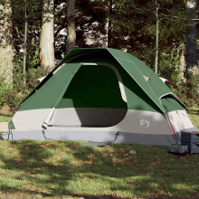 Berkfield Family Tent Dome 6-Person Green Waterproof