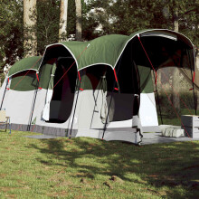 Berkfield Family Tent Tunnel 8-Person Green Waterproof