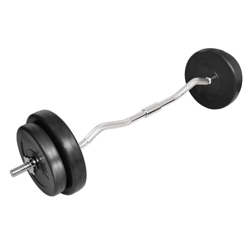 Berkfield Curl Bar with Weights 30kg