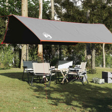 Berkfield Camping Tarp Grey and Orange 500x294 cm Waterproof
