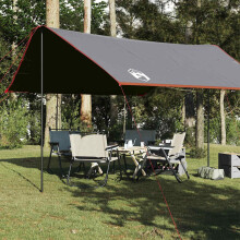 Berkfield Camping Tarp Grey and Orange 430x380x210 cm Waterproof