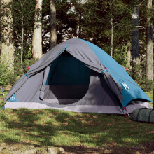 Berkfield Camping Tent Dome 4-Person Blue Waterproof