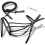 Leather Flash Bridle with Reins and Bit Black Cob 1