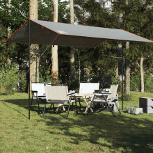 Berkfield Camping Tarp Grey and Orange 400x294 cm Waterproof