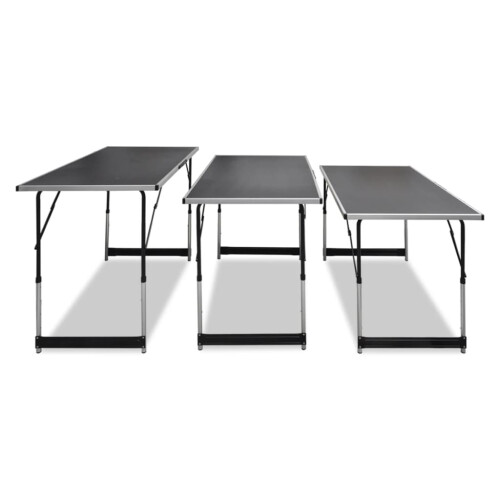 Berkfield Pasting Table 3 pcs Foldable Height Adjustable 2