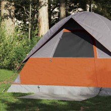 Berkfield Camping Tent Dome 2-Person Orange Waterproof
