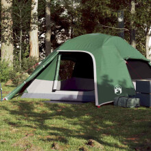Berkfield Camping Tent Dome 4-Person Green Waterproof