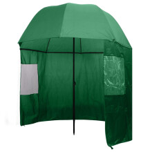 Berkfield Fishing Umbrella Green 300x240 cm
