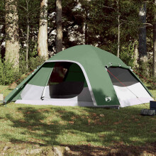 Berkfield Family Tent Dome 6-Person Green Waterproof