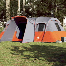 Berkfield Family Tent Tunnel 16-Person Grey Waterproof