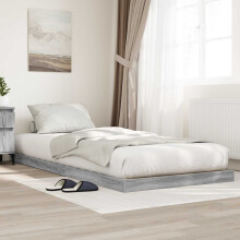 Berkfield Floor Bed Frame Grey Sonoma 90 x 190 cm Engineered Wood