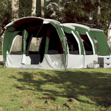 Berkfield Family Tent Tunnel 8-Person Green Waterproof