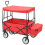 Berkfield Folding Hand Trolley with Canopy Steel Red 2