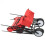 Berkfield Folding Hand Trolley with Canopy Steel Red 4