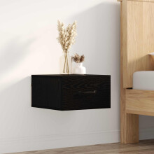 Berkfield Bedside Cabinet Black Oak 35 x 35 x 20 cm Engineered Wood